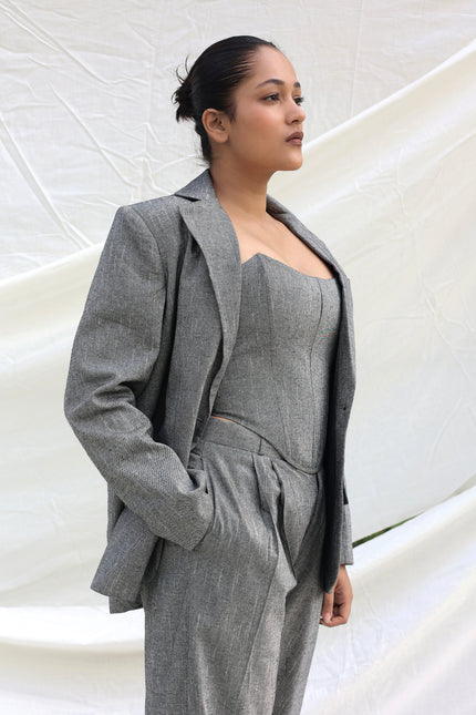 Tailored high waist pants + Corset
