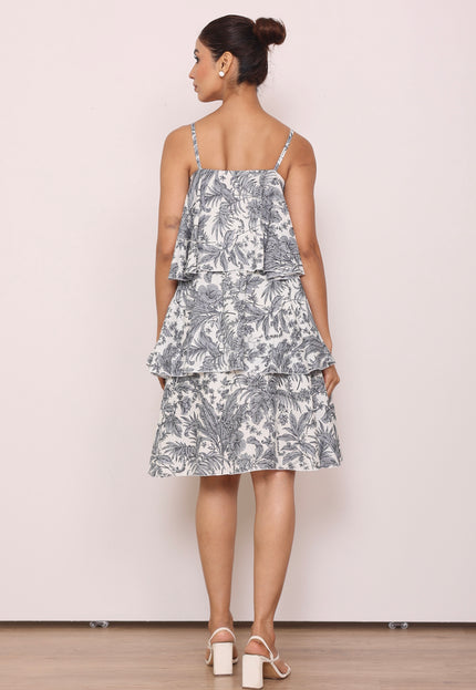 Printed slip dress