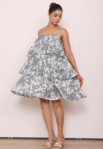 Printed slip dress