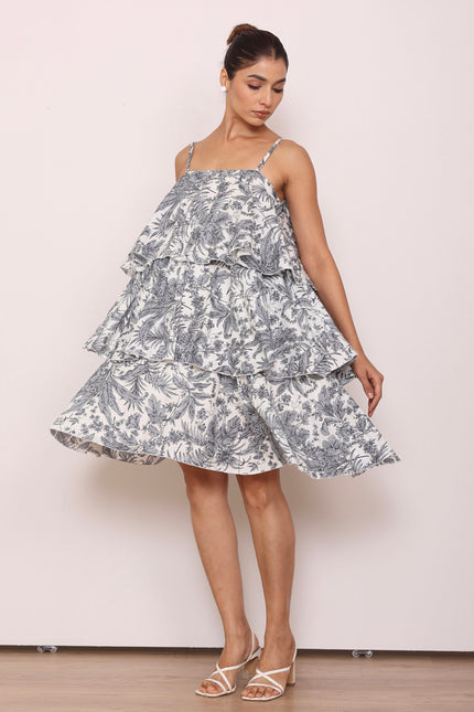 Printed slip dress