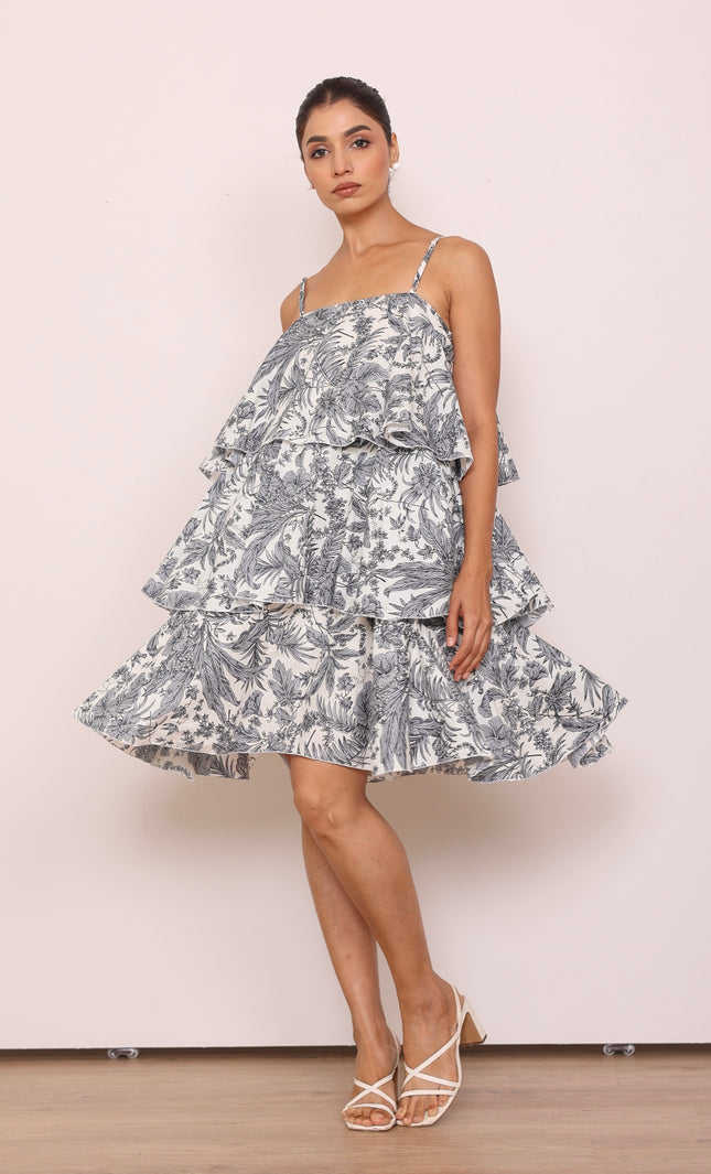 Printed slip dress