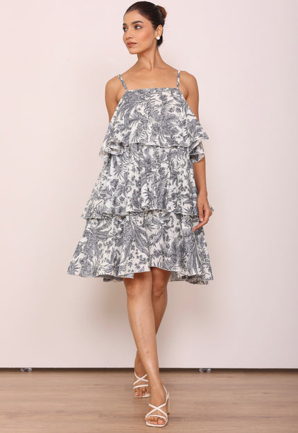 Printed slip dress
