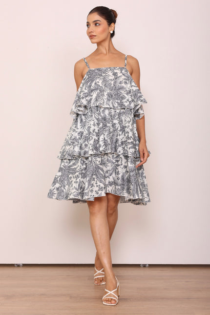 Printed slip dress
