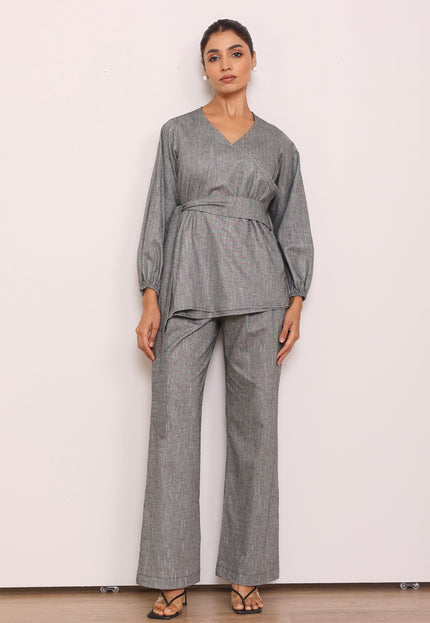 Tailored Pants + wrap around top