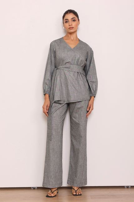 Tailored Pants + wrap around top