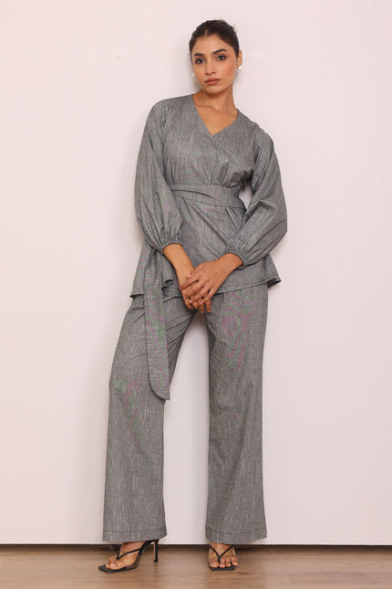 Tailored Pants + wrap around top