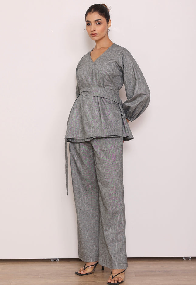 Tailored Pants + wrap around top