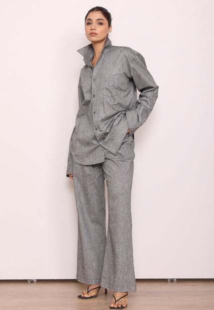High waist pants + Oversized shirt