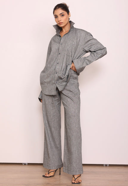 Cotton oversized linen shirt