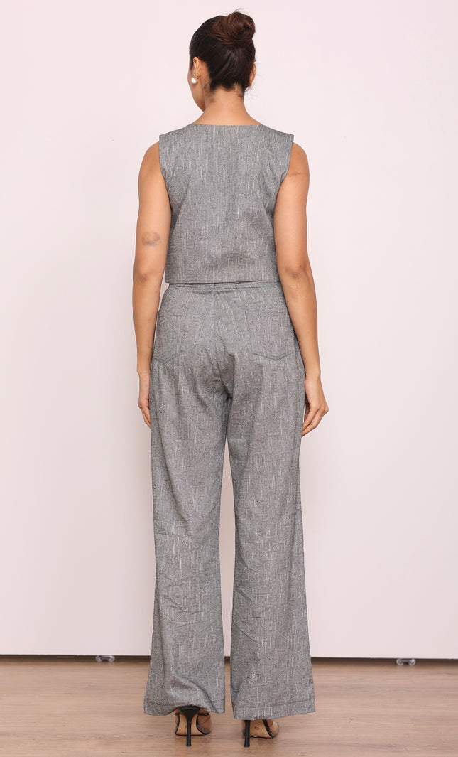 Tailored high waist pants + waistcoat