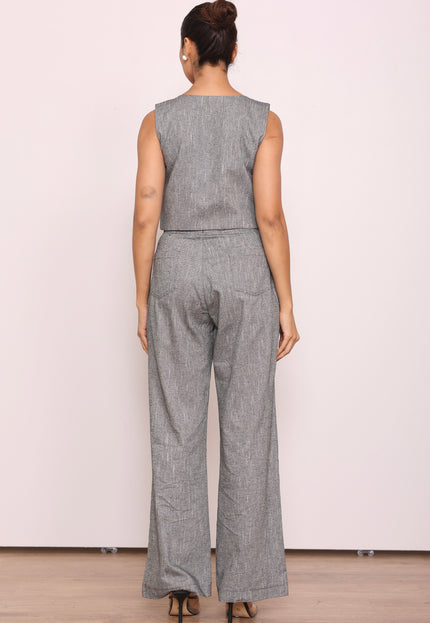 Tailored high waist pants + waistcoat
