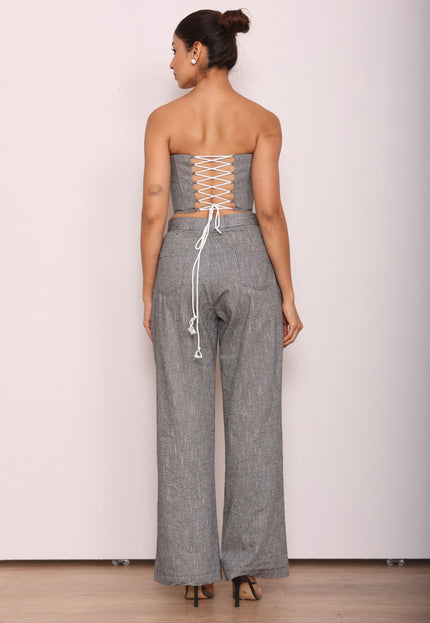 Tailored high waist pants + Corset