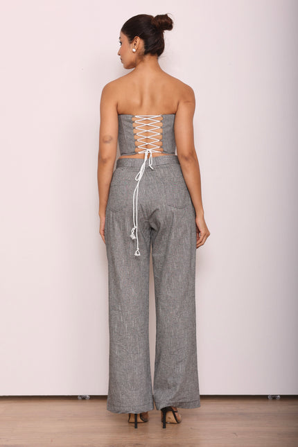 Tailored high waist pants + Corset