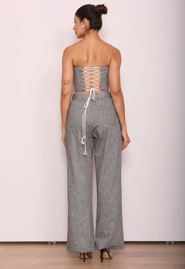 Tailored high waist pants + Corset