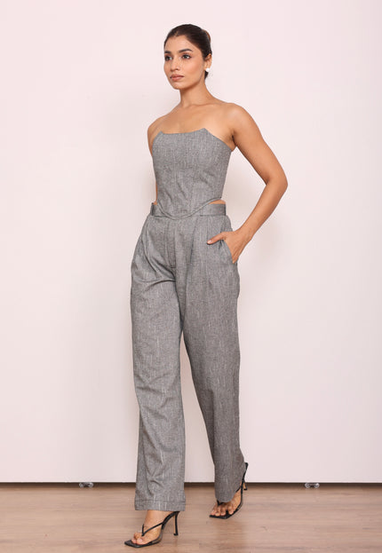 Tailored high waist pants + Corset