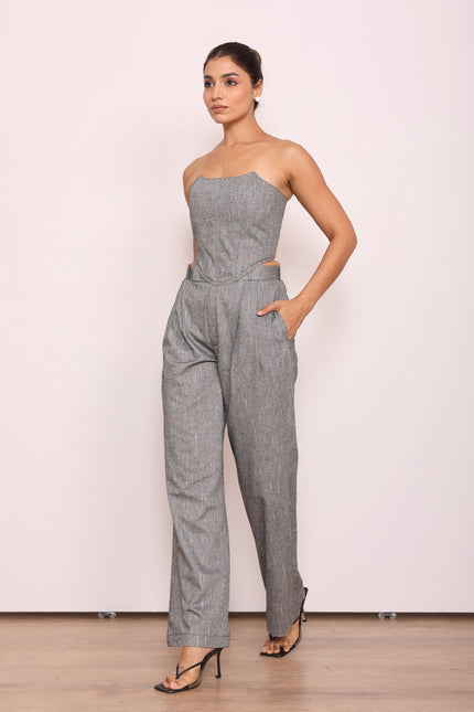 Tailored high waist pants + Corset