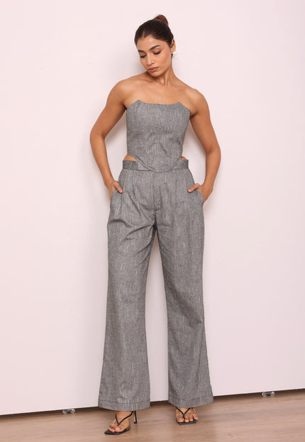 Tailored high waist pants + Corset
