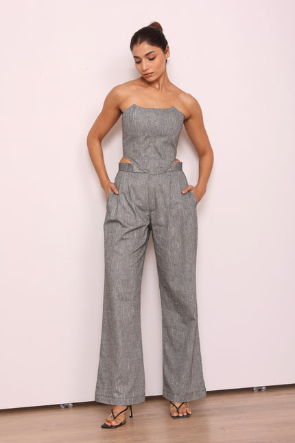 Tailored high waist pants + Corset