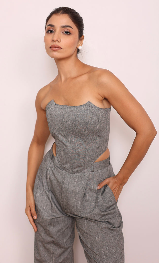 Tailored high waist pants + Corset
