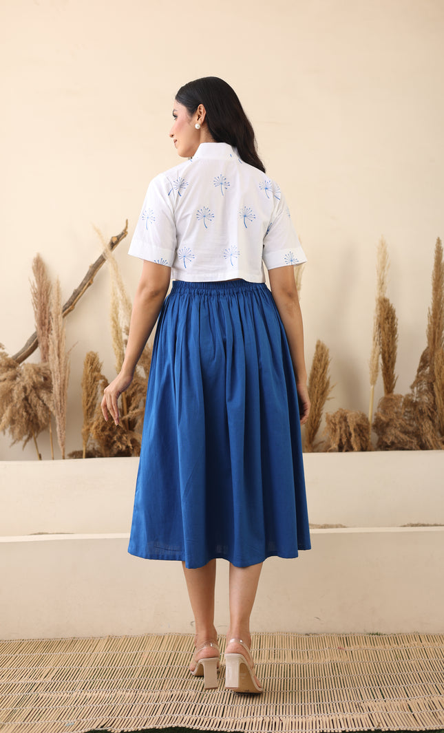 White star neck top