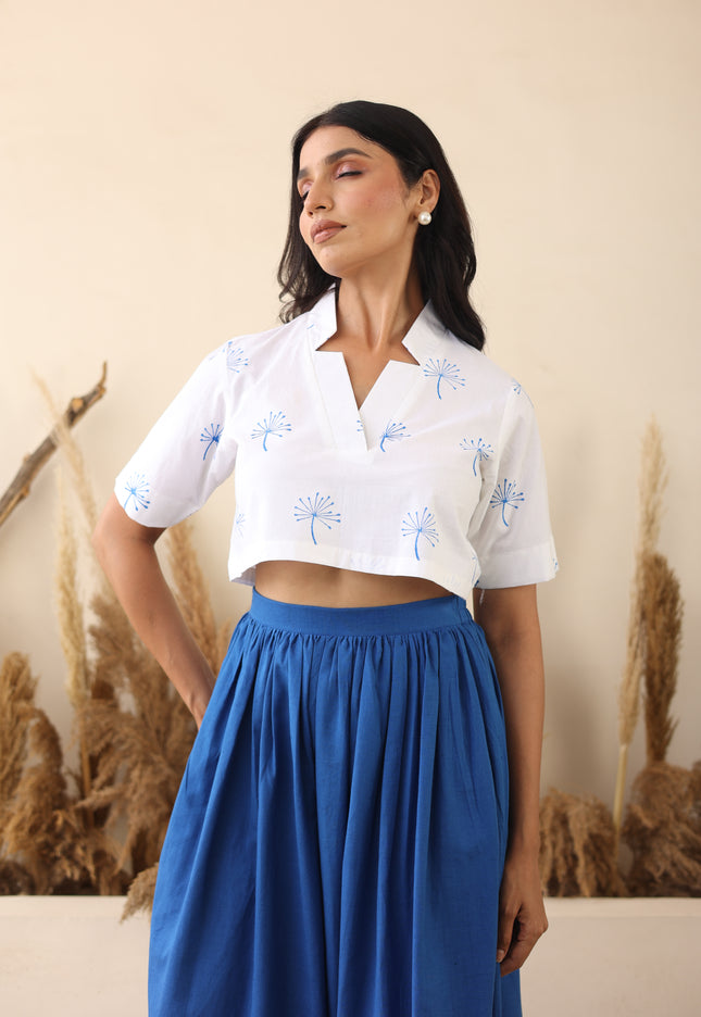 White star neck top