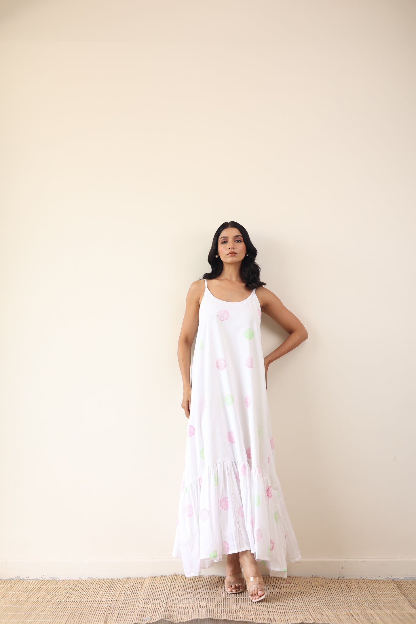 White long slip maxi dress