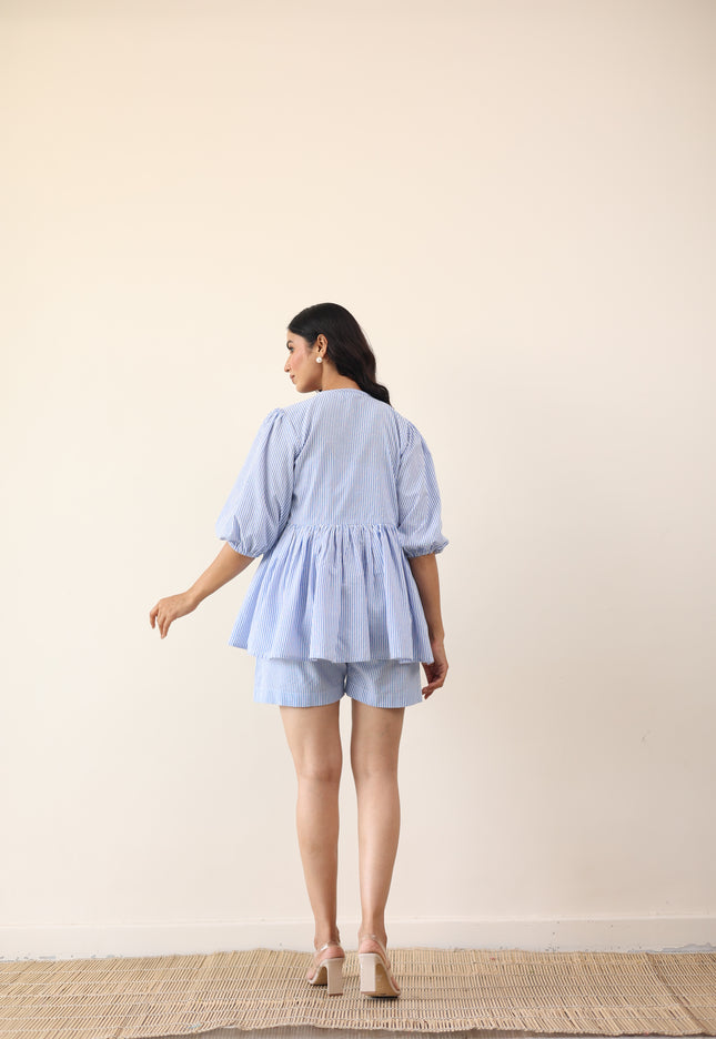 Striped Co-ord tie up set