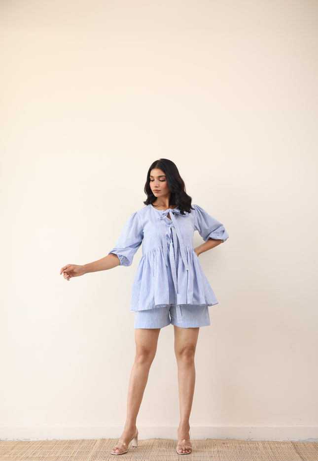 Striped Co-ord tie up set