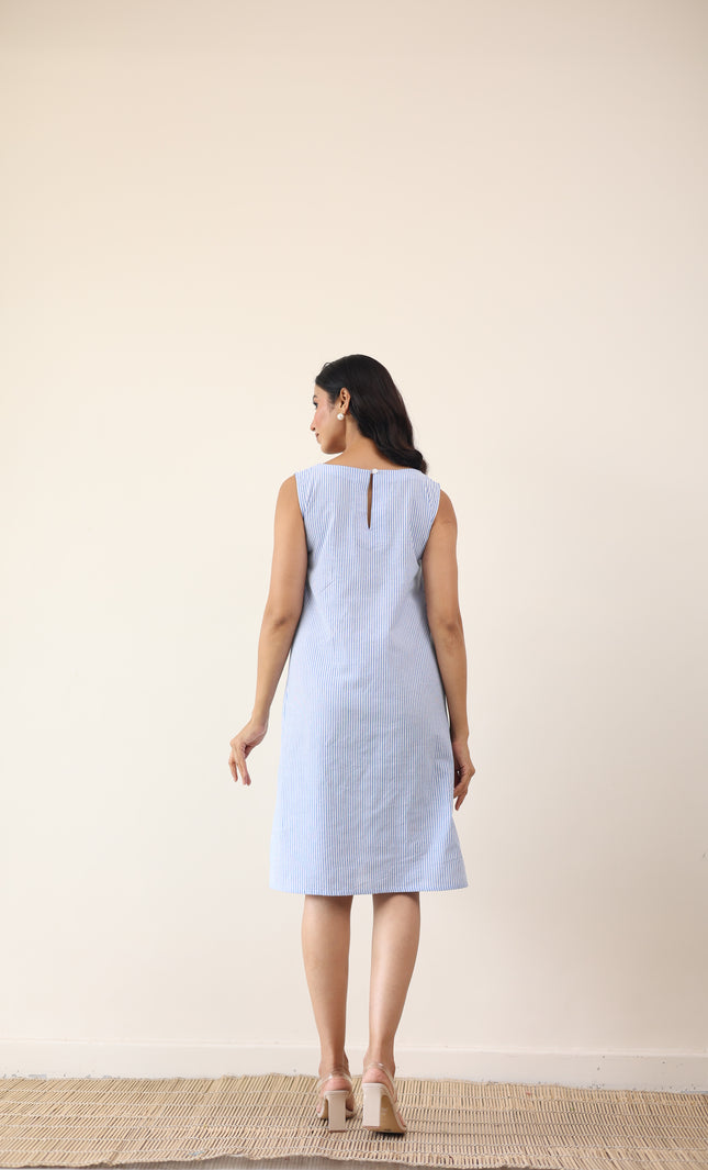 Striped A line dress