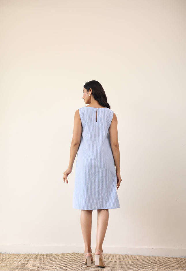 Striped A line dress