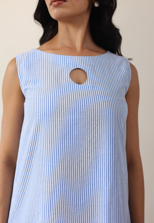 Striped A line dress