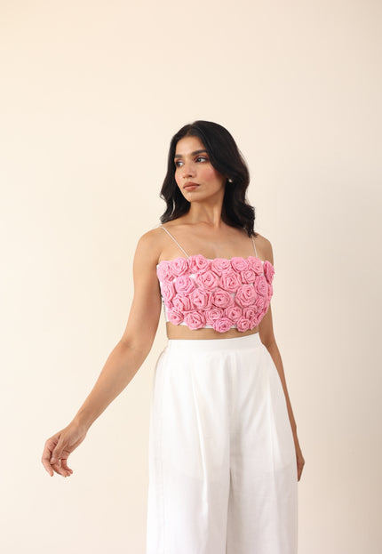 High waist pants with crop top