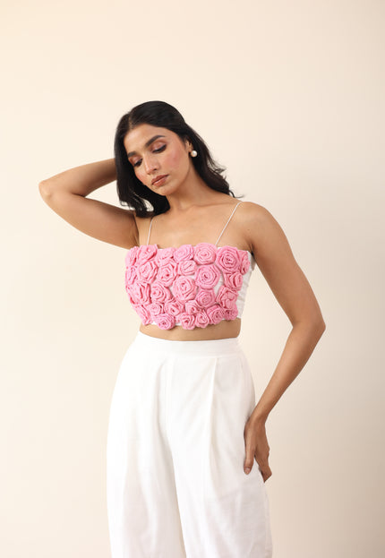 High waist pants with crop top