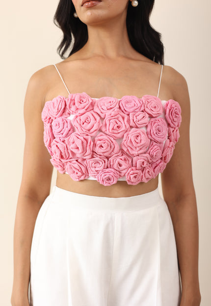 High waist pants with crop top
