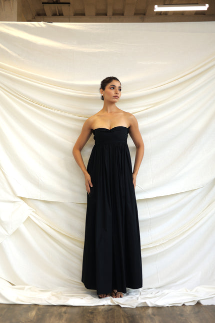 Black maxi dress