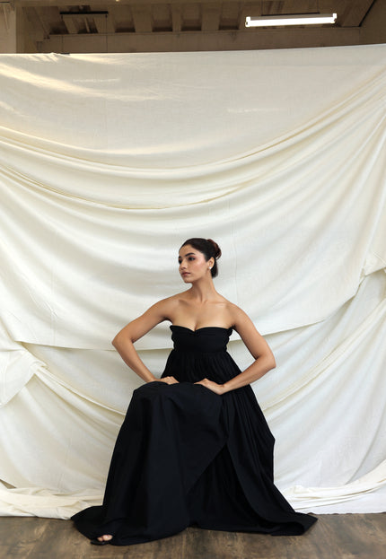 Black maxi dress