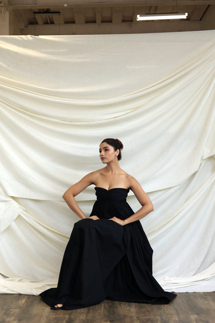 Black maxi dress