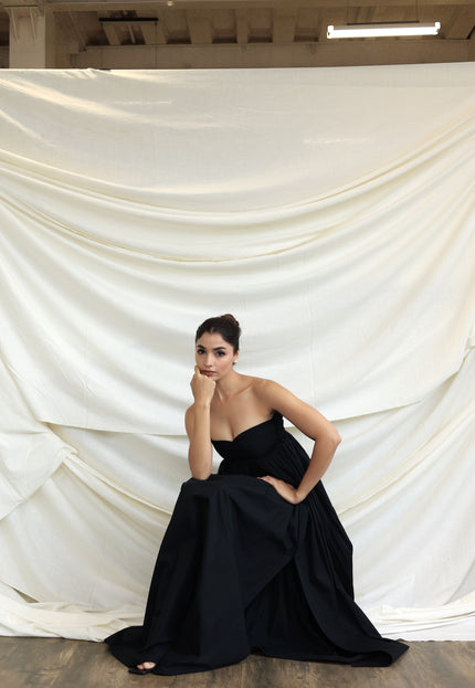 Black maxi dress