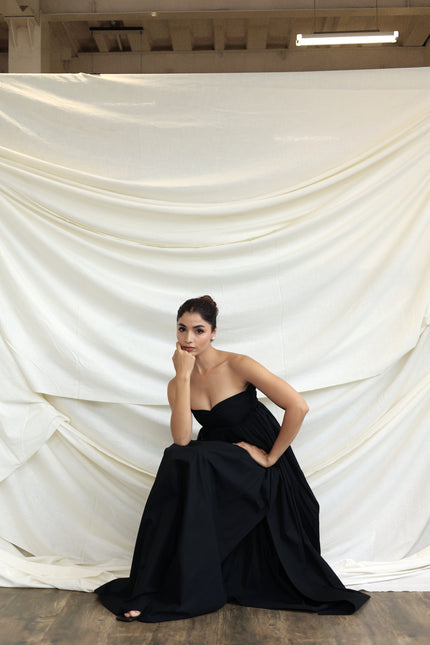 Black maxi dress