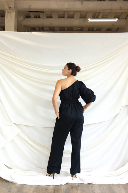 Black cotton trousers