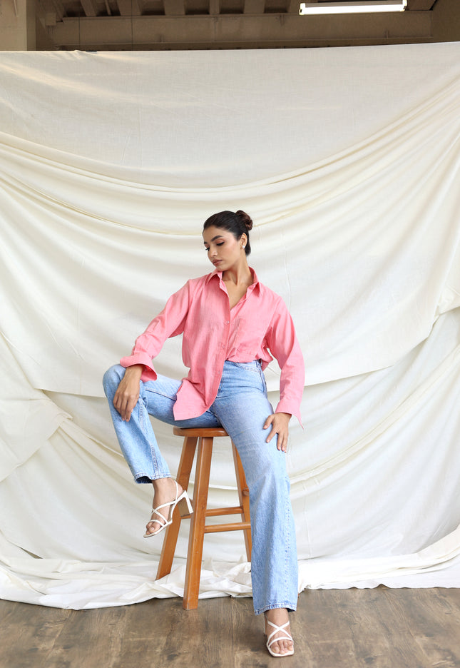 Cotton oversized shirt
