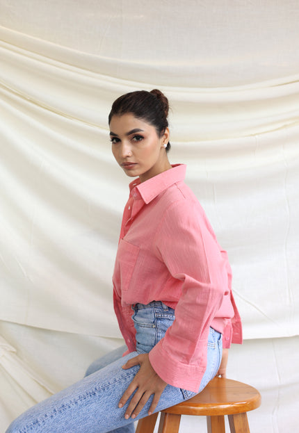 Cotton oversized shirt