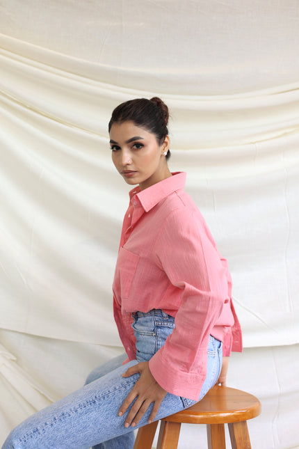 Cotton oversized shirt