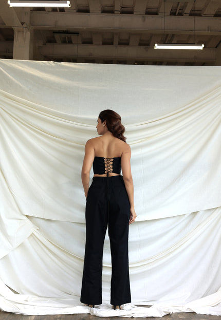 Black boned corset + Pants