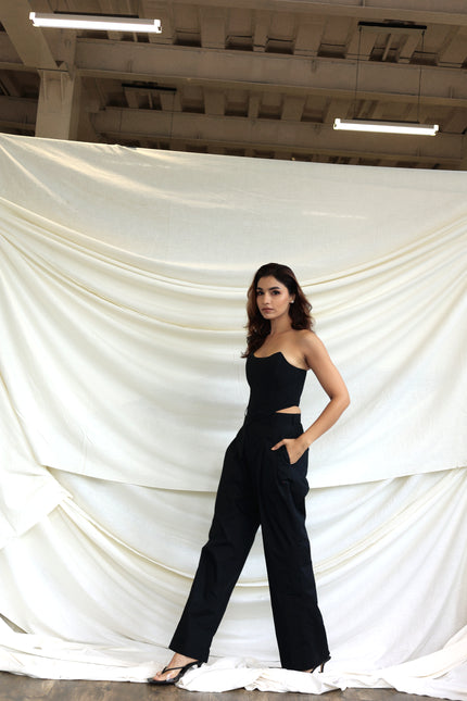 Black boned corset + Pants