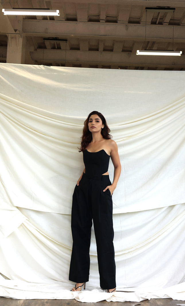 Black boned corset + Pants