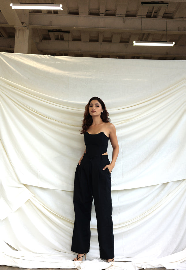 Black boned corset + Pants