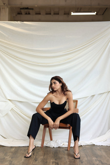 Black boned corset + Pants