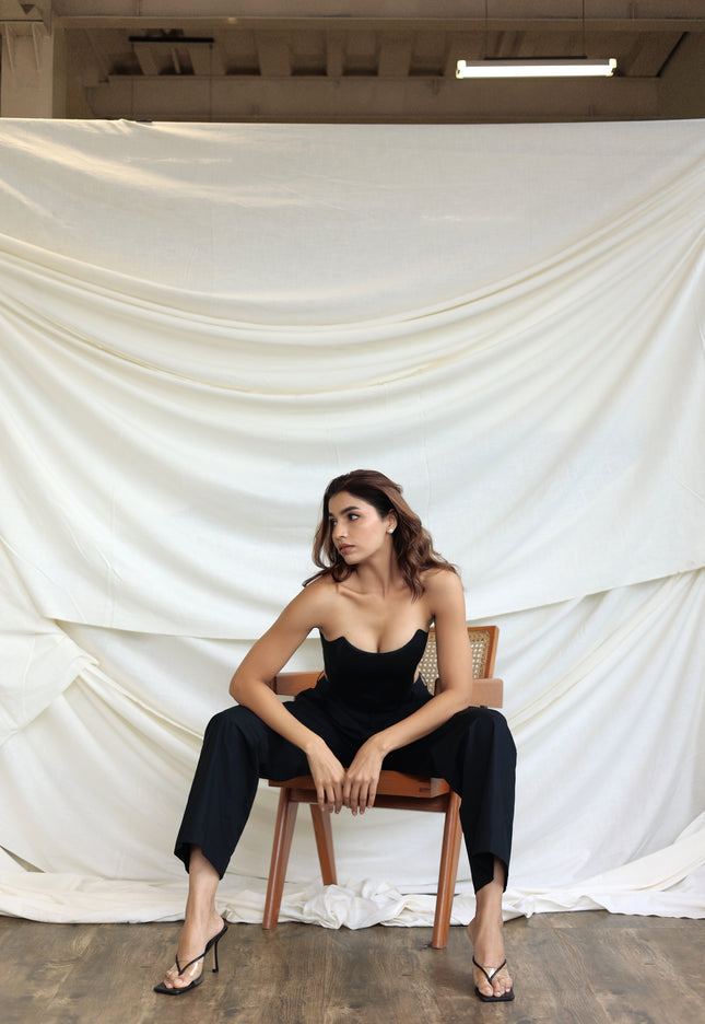 Black boned corset + Pants