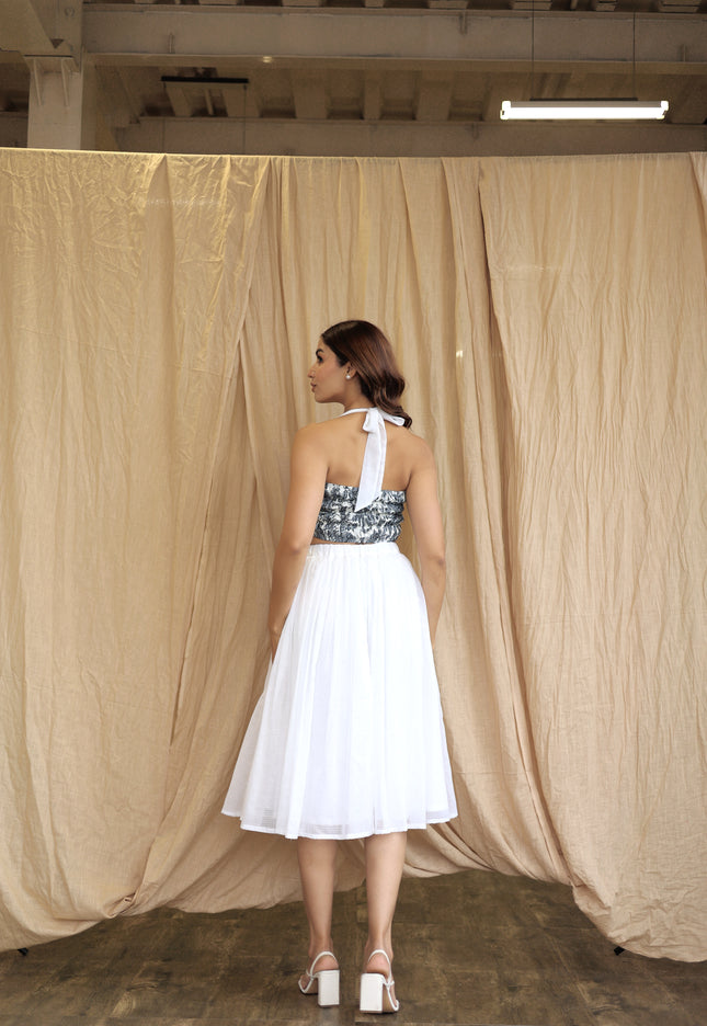 White cotton bandeau top